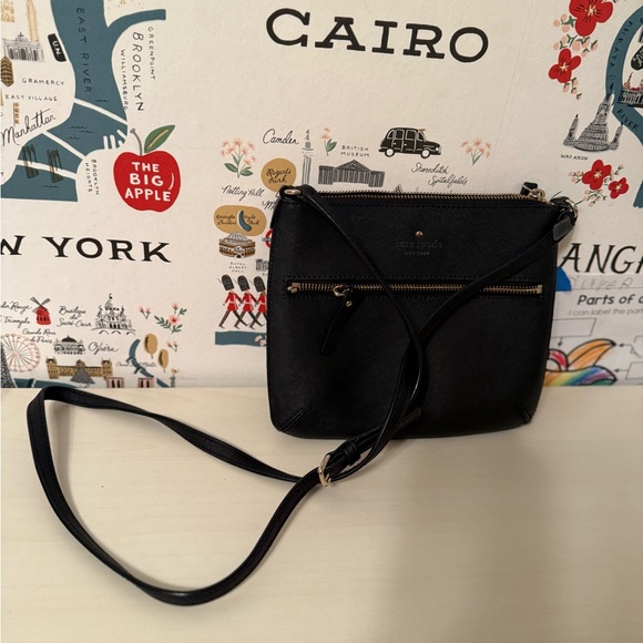 Kate Spade Black Crossbody Bag with Gold Accents - Picture 6 of 6